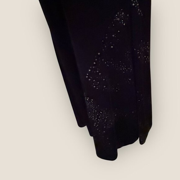 Von Bramlett Black Sleeveless Evening Gown Sequins Womens Size 10 - Picture 4 of 7